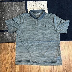 Under Armour Men's Heathered Gray Golf Polo Shirt
